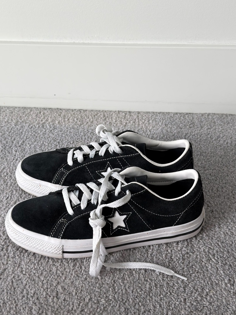 Converse One Star Black Suede Skate Shoes